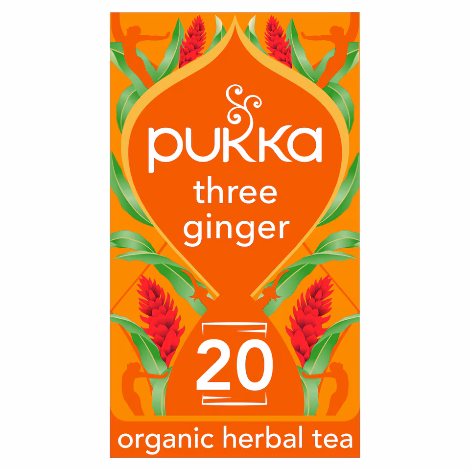 Pukka Organic Three Ginger Tea 20 Herbal Tea Bags 36g