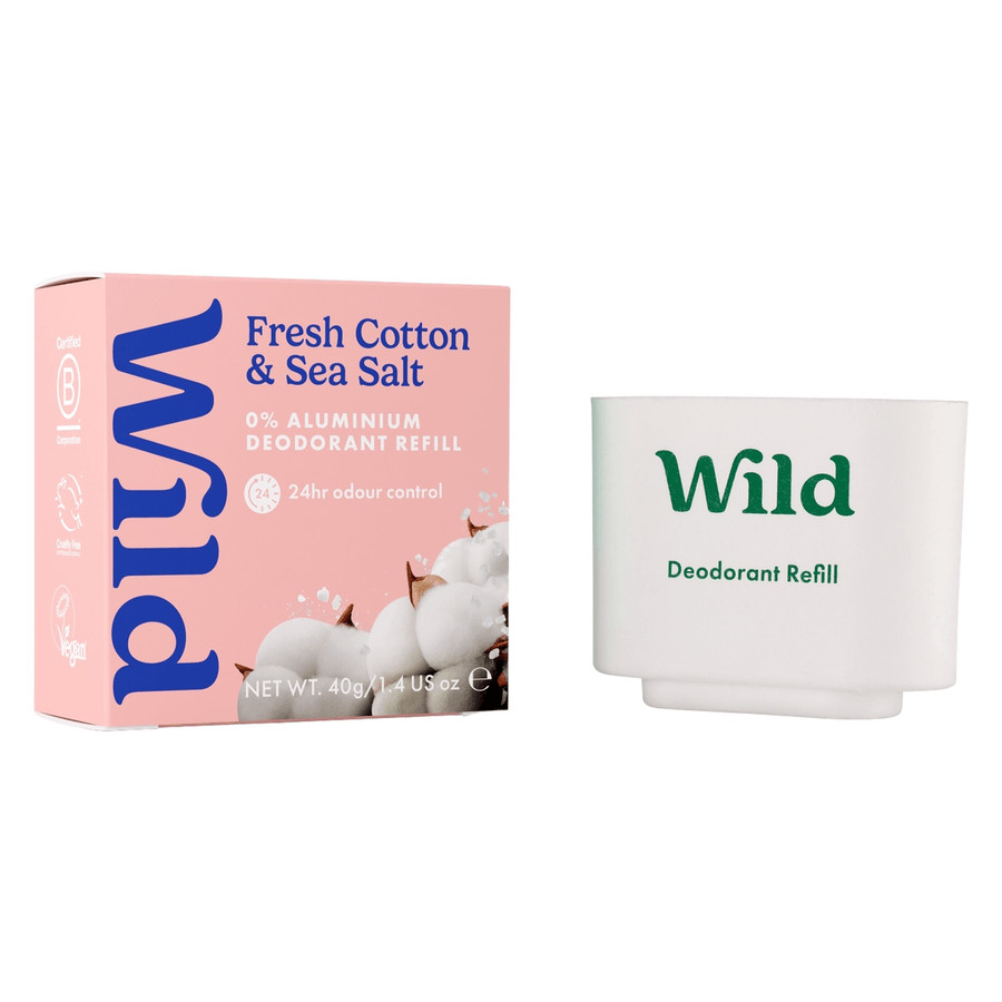 Wild Fresh Cotton & Sea Salt Deodorant Refill 40g