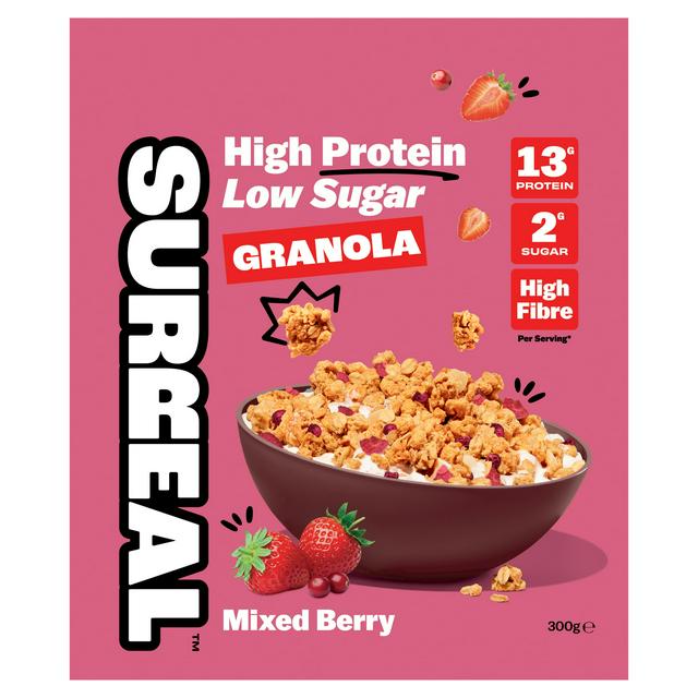 Surreal 300g Mixed Berry High Protein Low Sugar Granola