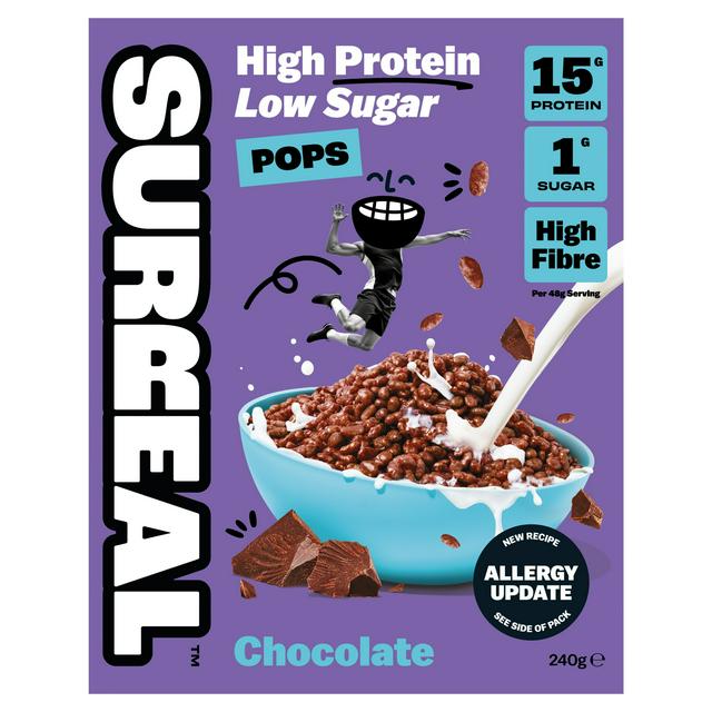 Surreal 240g High Protein Low Sugar Chocolate Pops Breakfast Cereal