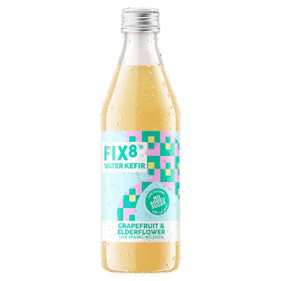 FIX8 Water Kefir Grapefruit & Elderflower Sparkling Soda