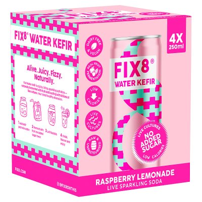 FIX8 Pink Lemonade Water Kefir Multipack