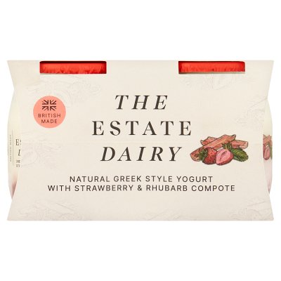 The Estate Dairy Greek Style With Strawberry & Rhubarb