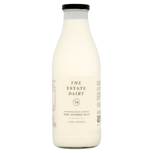 The Estate Dairy Unhomogenised Organic Semi Skimmed Milk 1L