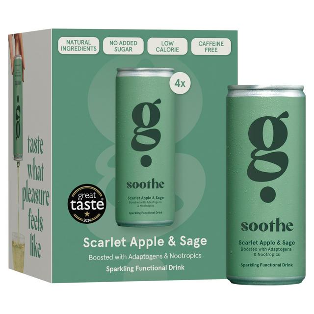 G Spot Soothe Scarlet Apple & Sage Sparkling Functional Drink 4 x 250ml