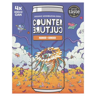 Counter Mango Ginger Organic Kombucha