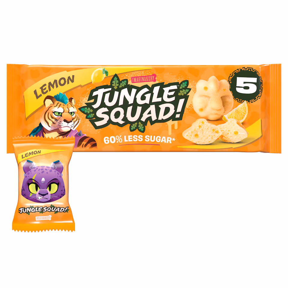 Jungle Squad Lemon 5 lunch box cake bars