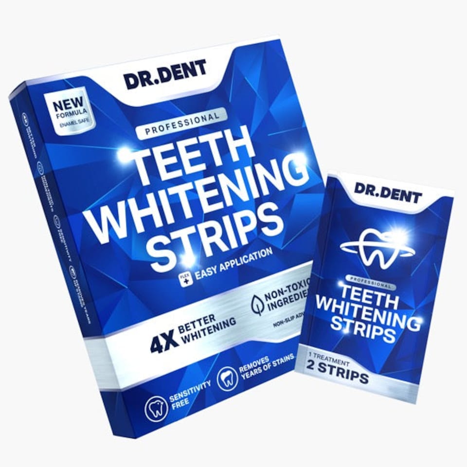 DR.DENT Premium Teeth Whitening Strips, 42 Strips
