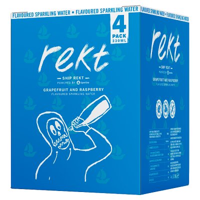 Rekt Ship Rekt Raspberry & Grapefruit Sparkling Water