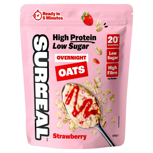 Surreal 300g High Protein Strawberry Overnight Oats