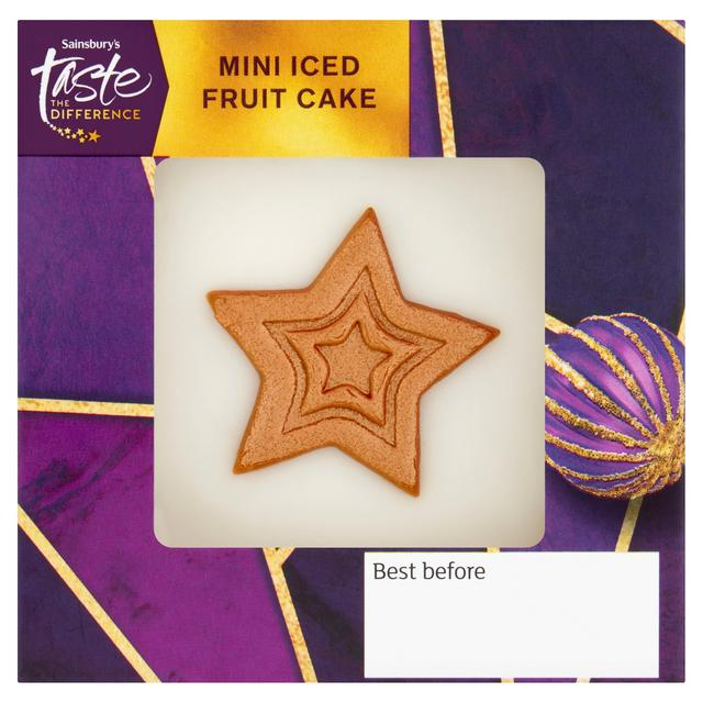 Sainsbury's Mini Iced Fruit Cake, Taste the Difference 145g