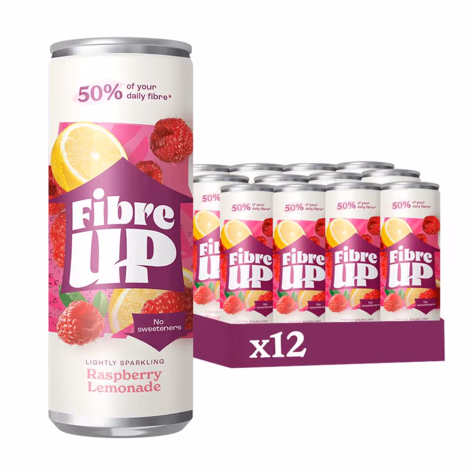 Fibre UP Raspberry Lemonade Soft Drink 12 x 250ml