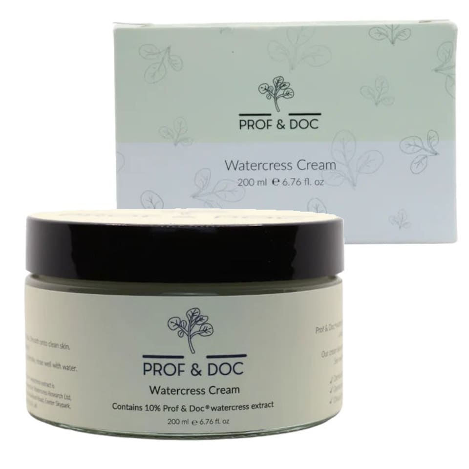 Prof & Doc Watercress Skin Cream 10% Extract | Vegan Moisturising Cream for Dry & Sensitive Skin | Soothing Daily Barrier Protection Cream
