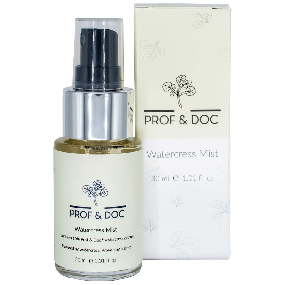 Prof & Doc Watercress Cooling Mist 10% Extract | Vegan Fragrance-Free Skin Mist for Sensitive & Dry Skin | Lightweight Protective Face & Body Spray