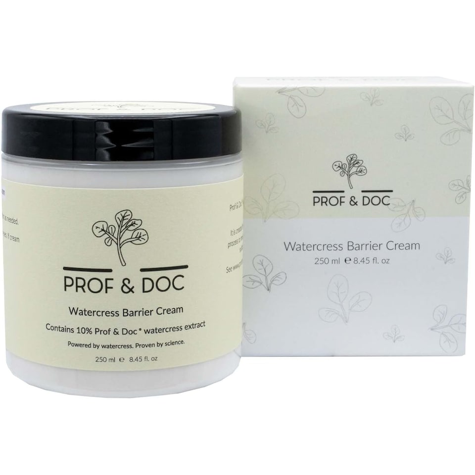 Prof & Doc Watercress Barrier Cream 10% Extract | Protective Moisturising Cream for Dry, Sensitive & Baby Skin | Fast Absorbing Skin Barrier Support
