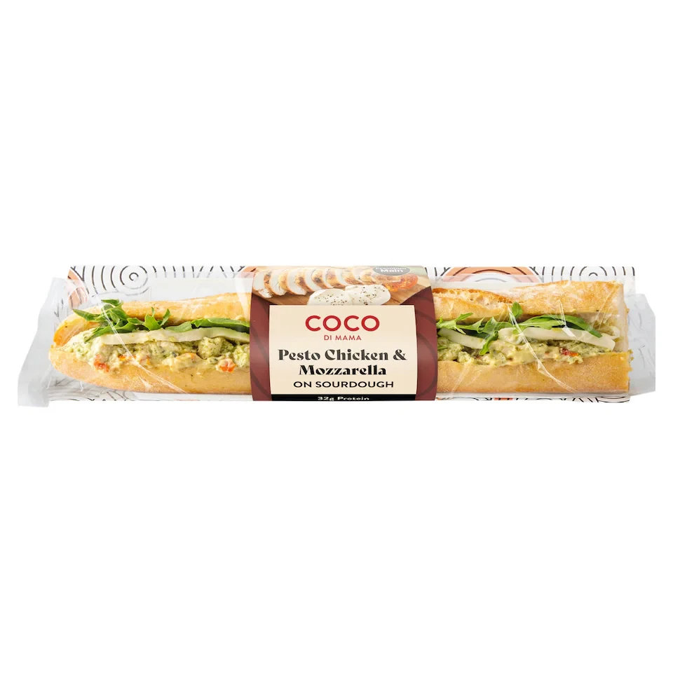 Coco Di Mama Pesto Chicken & Mozzarella Baguette