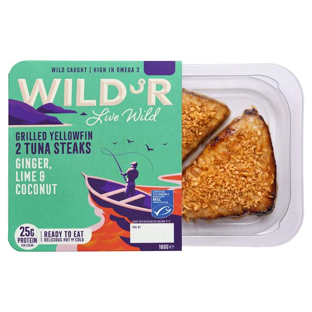 Wild'r 2 x Ginger, Lime & Coconut Grilled Yellowfin Tuna Steaks 180g