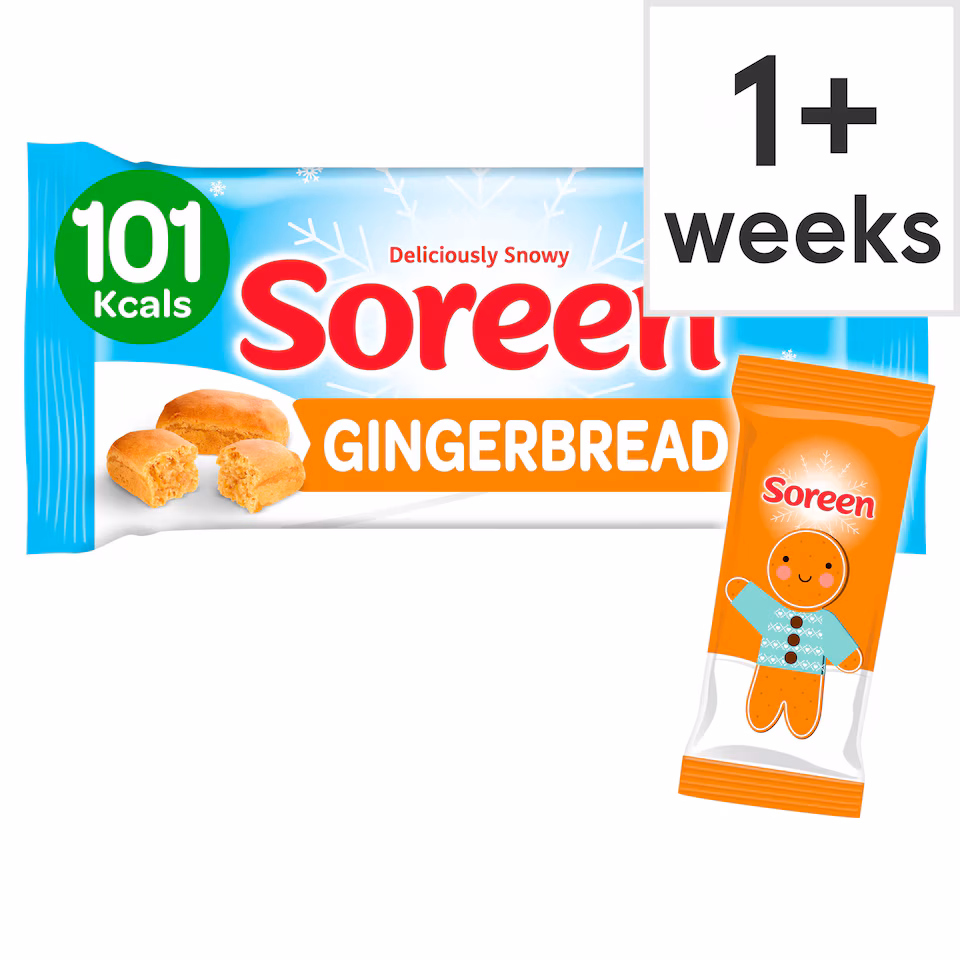 Soreen Gingerbread Christmas Lunchbox Loaves 5 Pack 150G