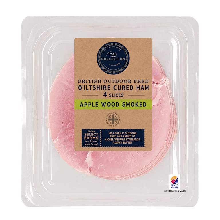 M&S Collection British Outdoor Bred Wiltshire Cured Apple Wood Smoked Ham