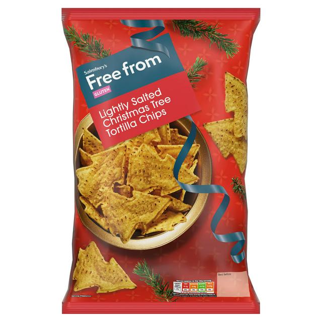 Sainsbury's Free From Lightly Salted Christmas Tree Tortilla Chips 200g