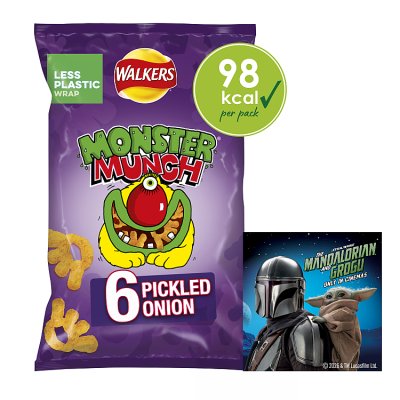 Walkers Monster Munch Crisps Pickled Onion Multipack Snacks