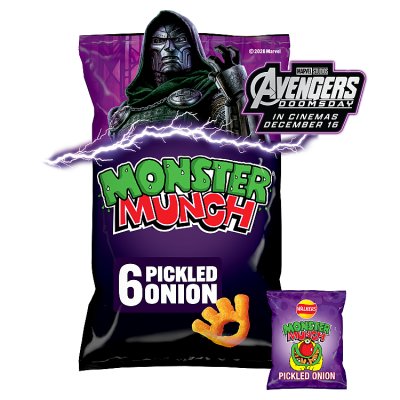 Walkers Monster Munch Crisps Pickled Onion Multipack Snacks