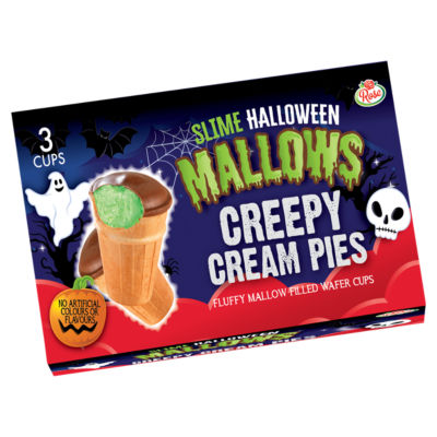 Rose 3 Slime Halloween Mallows Creepy Cream Pies 90g
