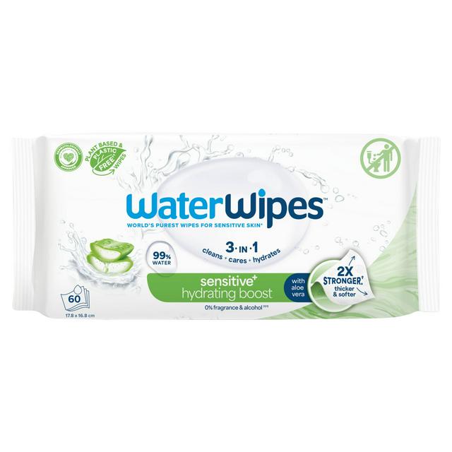 WaterWipes Hydrating Clean Baby Wipes x60