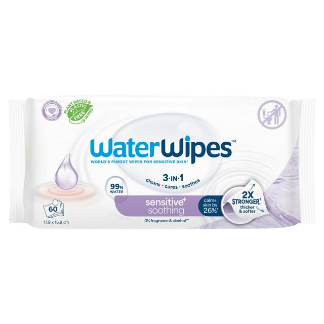WaterWipes Soothing Clean Baby Wipes x60