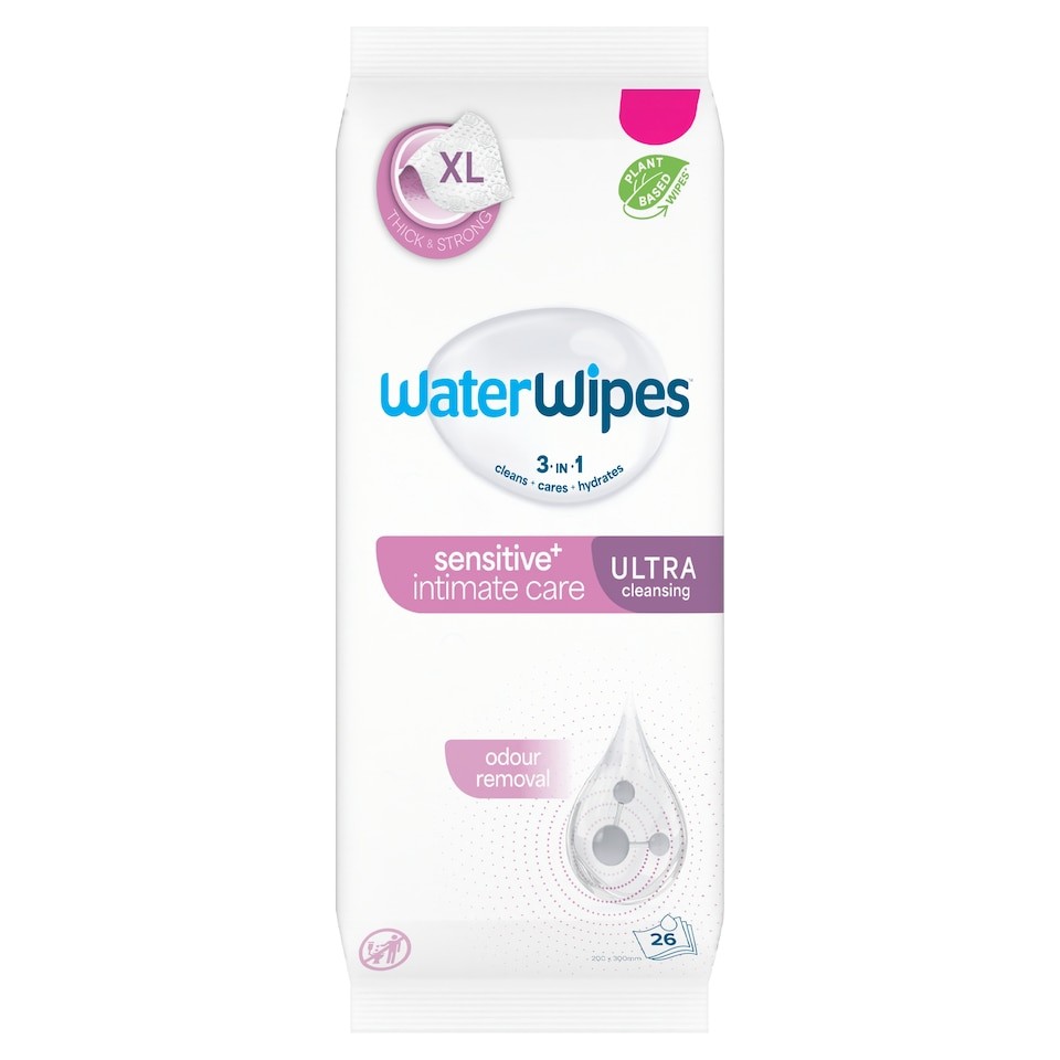 WaterWipes 3 in 1 Sensitive+ Intimate Care Ultra XL 26 Wipes