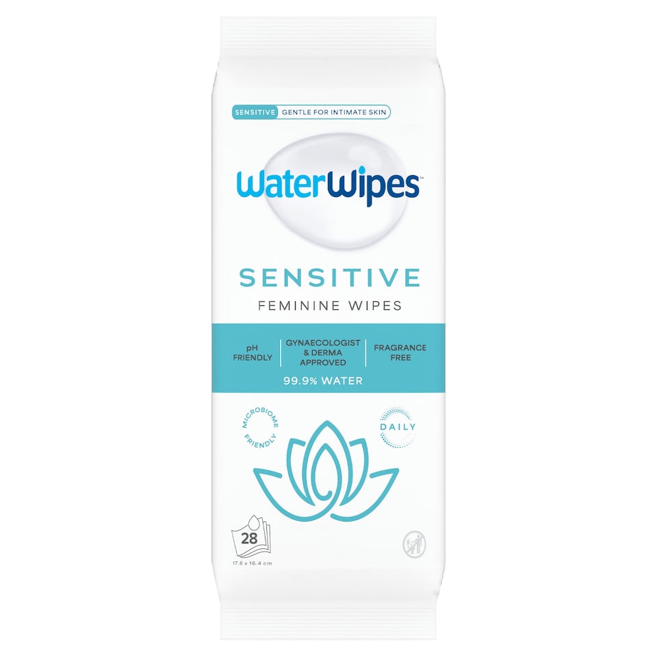 WaterWipes Feminine Care Sensitive Wipes 28 Wipes