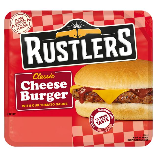 Rustlers Classic Cheese Burger with our Tomato Sauce 111g