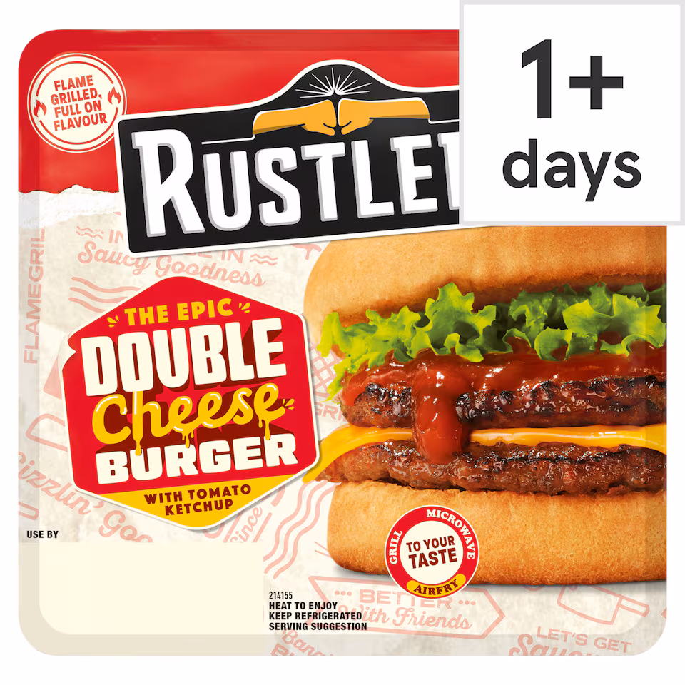 Rustlers The Epic Double Cheeseburger 145g