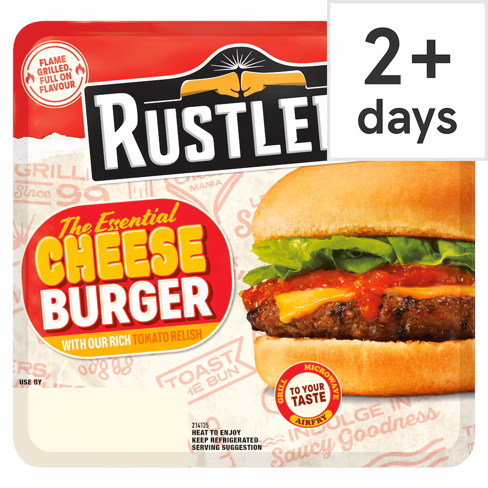 Rustlers The Essential Cheeseburger 166g