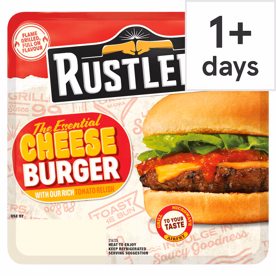 Rustlers The Essential Cheeseburger 166g