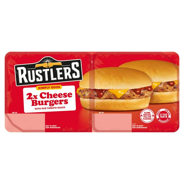 Rustlers 2 x Cheese Burgers 222g