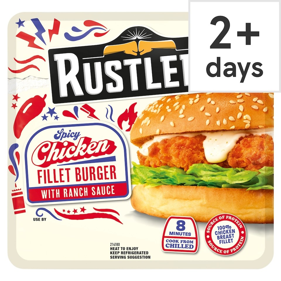 Rustlers Spicy Chicken Fillet Burger 159g