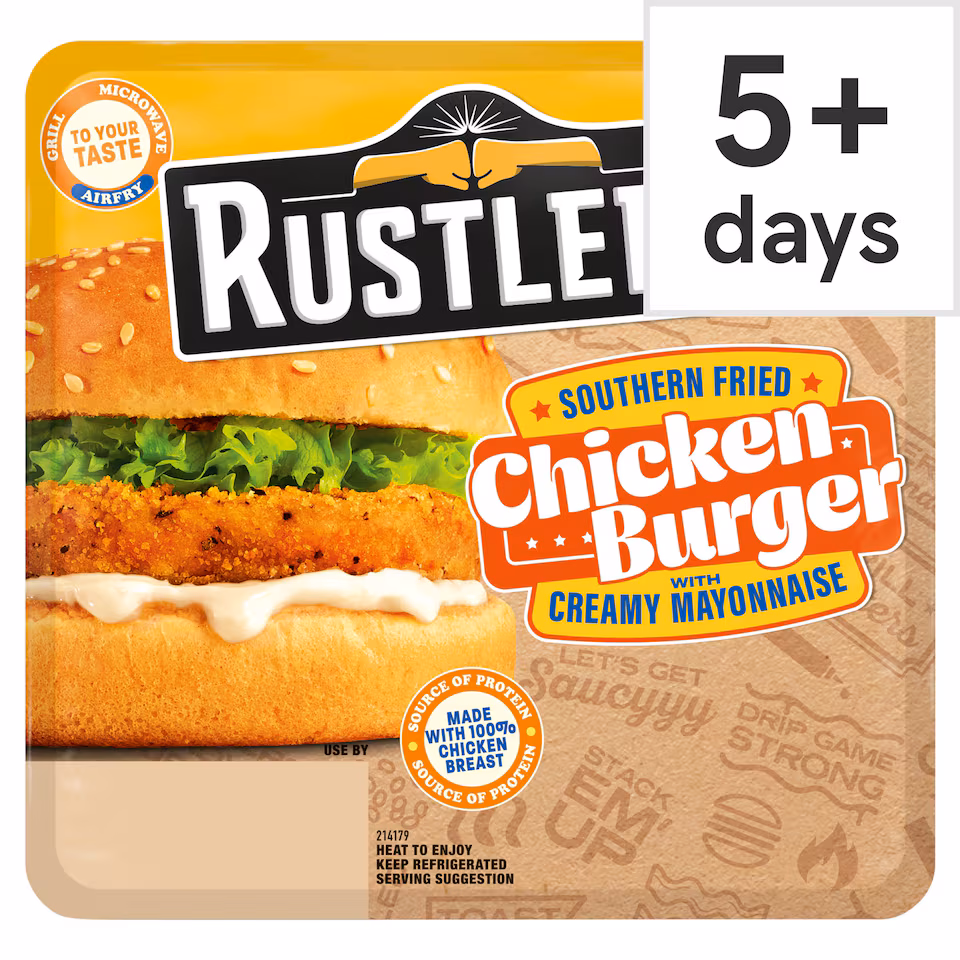 Rustlers Southern Fried Chicken Burger 132g