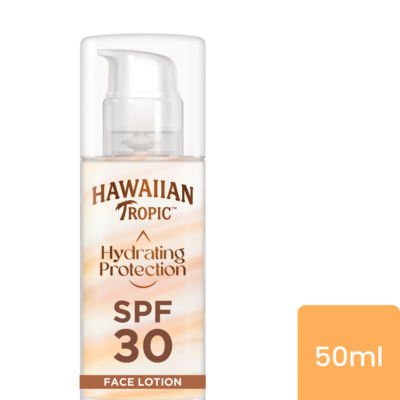 Hawaiian Tropic Hydrating Protection Face Sunscreen Lotion SPF 30 50ml