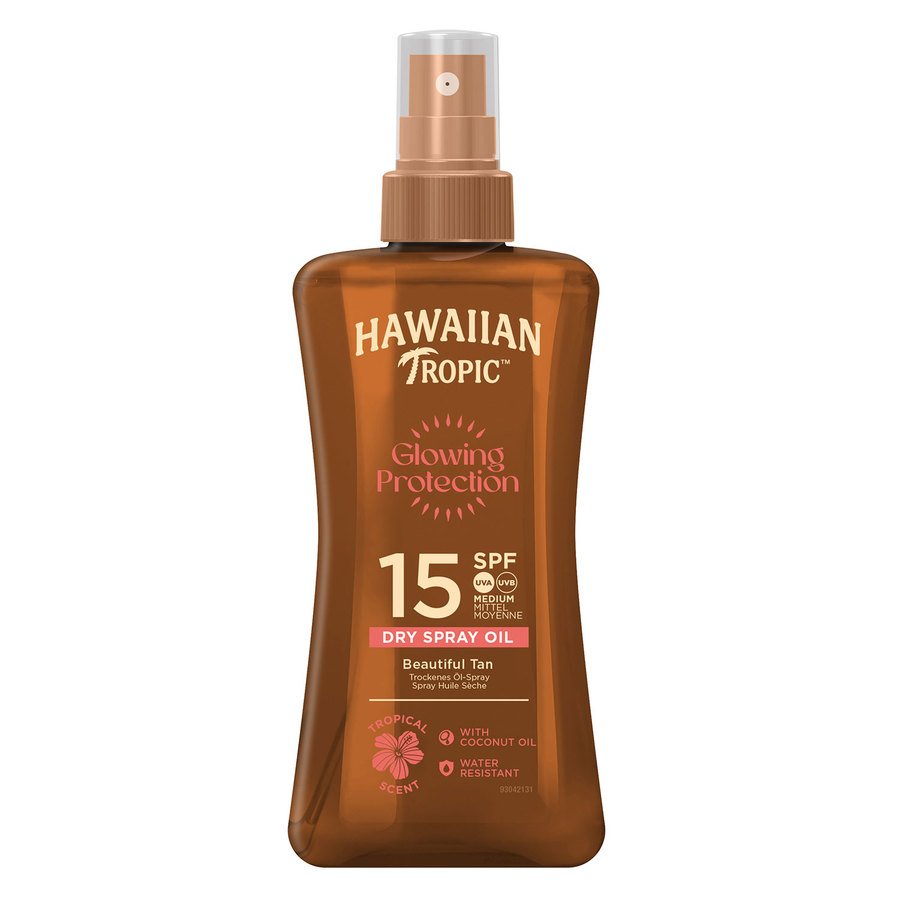 Hawaiian Tropic Glowing Protection Dry Spray Oil SPF15 200ml