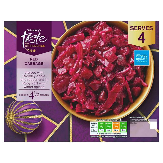 Sainsbury's Red Cabbage with Apple & Redcurrant, Taste the Difference 600g