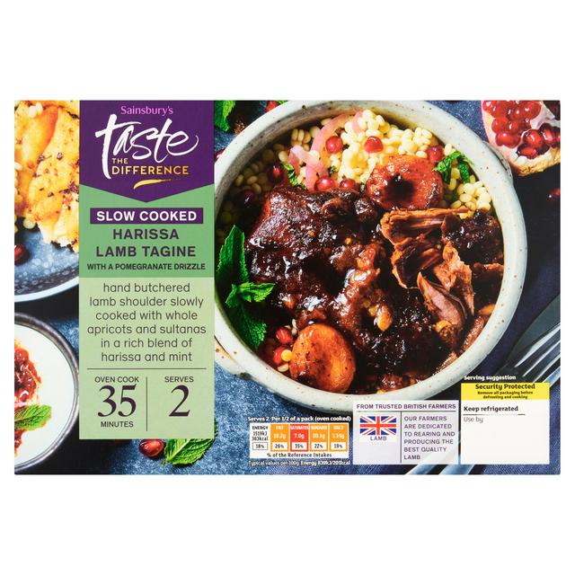 Sainsbury's Slow Cooked Harissa Lamb Tagine with Pomegranate Glaze, Taste the Difference 900g