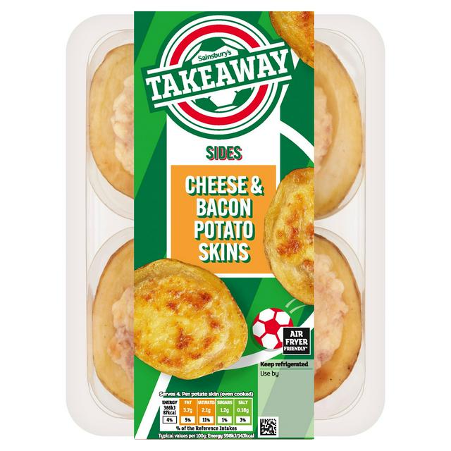 Sainsbury's Cheese & Bacon Potato Skins x4 256g