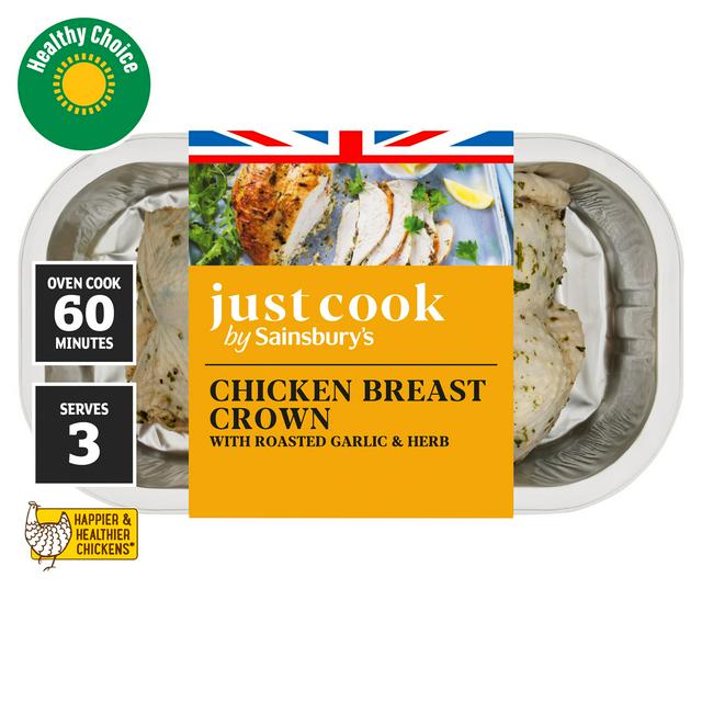 Sainsbury's Just Cook British Chicken Breast Garlic Crown 520g
