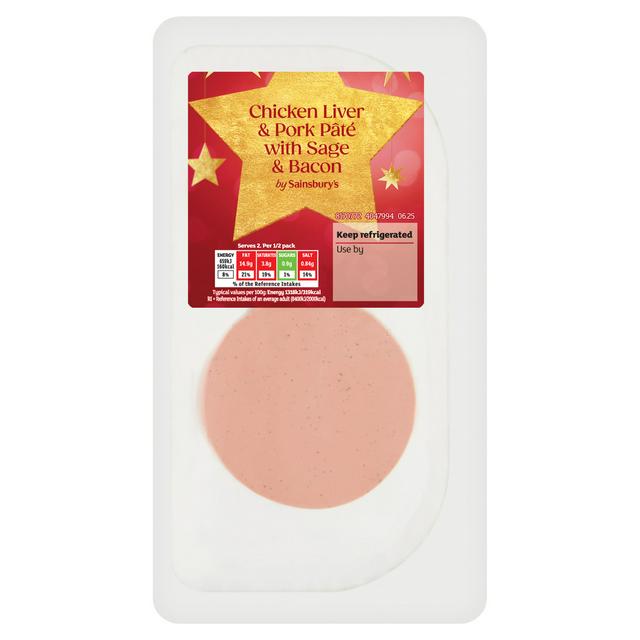 Sainsbury's Chicken Liver & Pork Pate with Sage & Bacon 100g