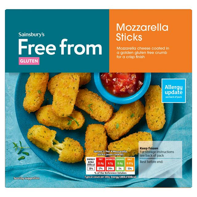 Sainsbury's Free From Mozzarella Sticks 180g