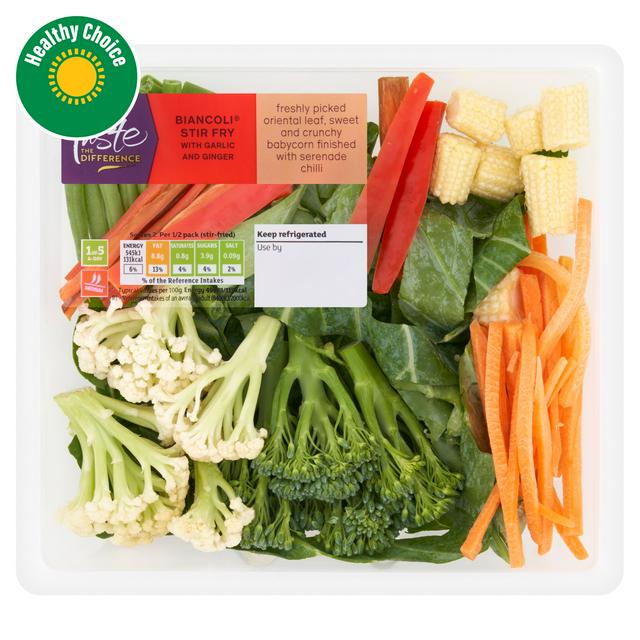 Sainsbury's Biancoli Stir Fry with Garlic & Ginger, Taste the Difference 220g
