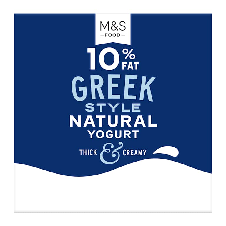 M&S 4 Greek Style Natural Yogurts