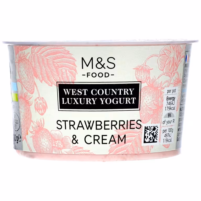 M&S West Country Luxury Yogurt with Strawberries and Cream