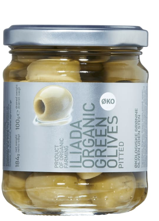 Oliven Grønn u/Sten Økol. 184g Iliada